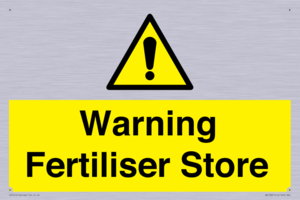 Warning Fertiliser Store